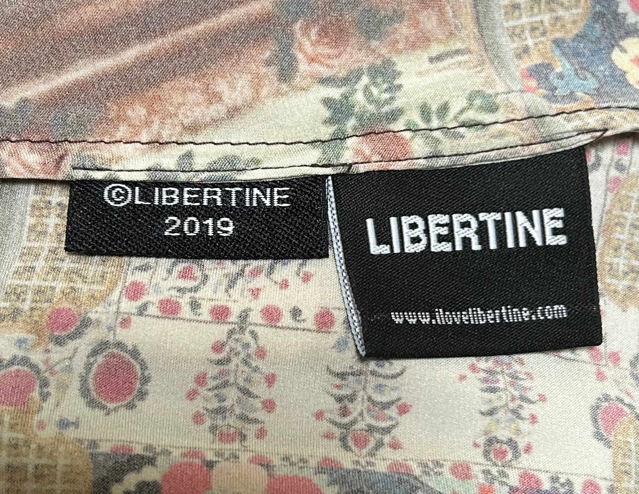 Libertine '19 Bias Cut Novelty Collage Skirt CARE TAG 6 OF 6 