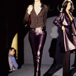 Tom Ford for Gucci F/W 1995 White Patent Leather + Silver Chrome Horse Bit Buckle Belt RUNWAY RTW FALL 1995