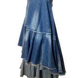 Junya Watanabe COMME des GARÇONS 2001 Tiered Deconstructed Denim Skirt NWT SIDE PHOTO 2 OF 7