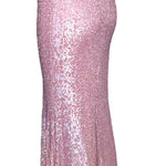 Donna Karan Pink Sequin Strapless Gown BACK SIDE PROFILE 4 OF 6