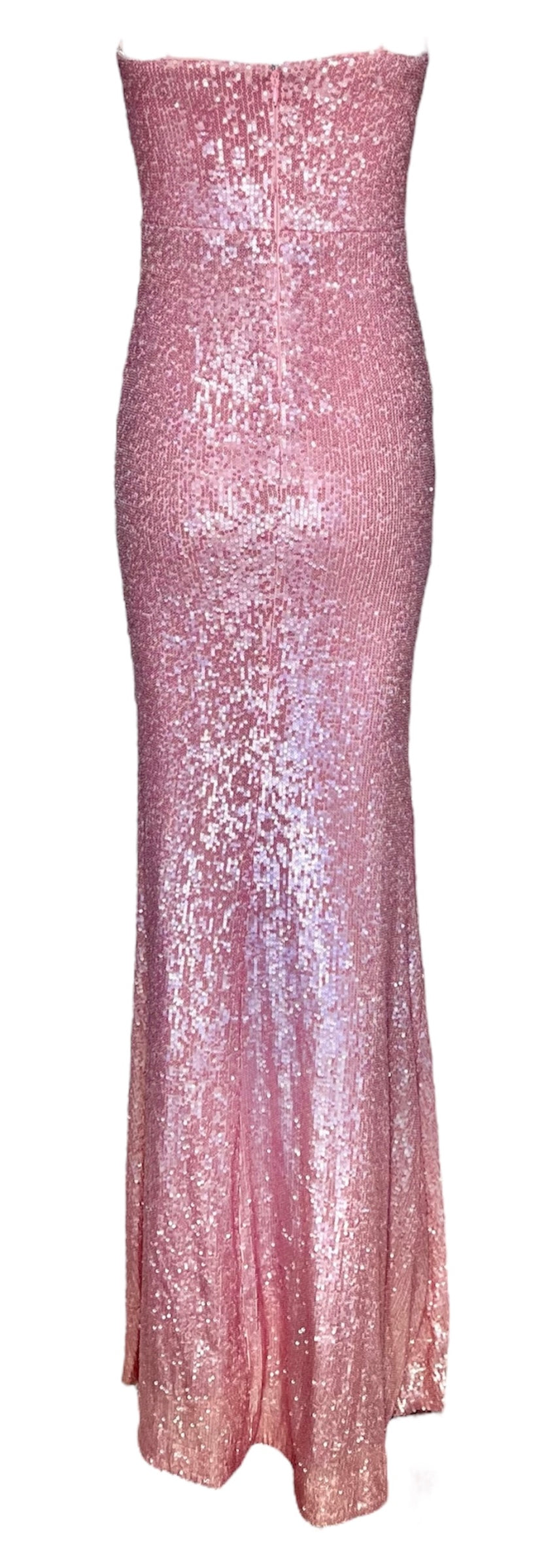 Donna Karan Pink Sequin Strapless Gown BACK PHOTO 3 OF 6
