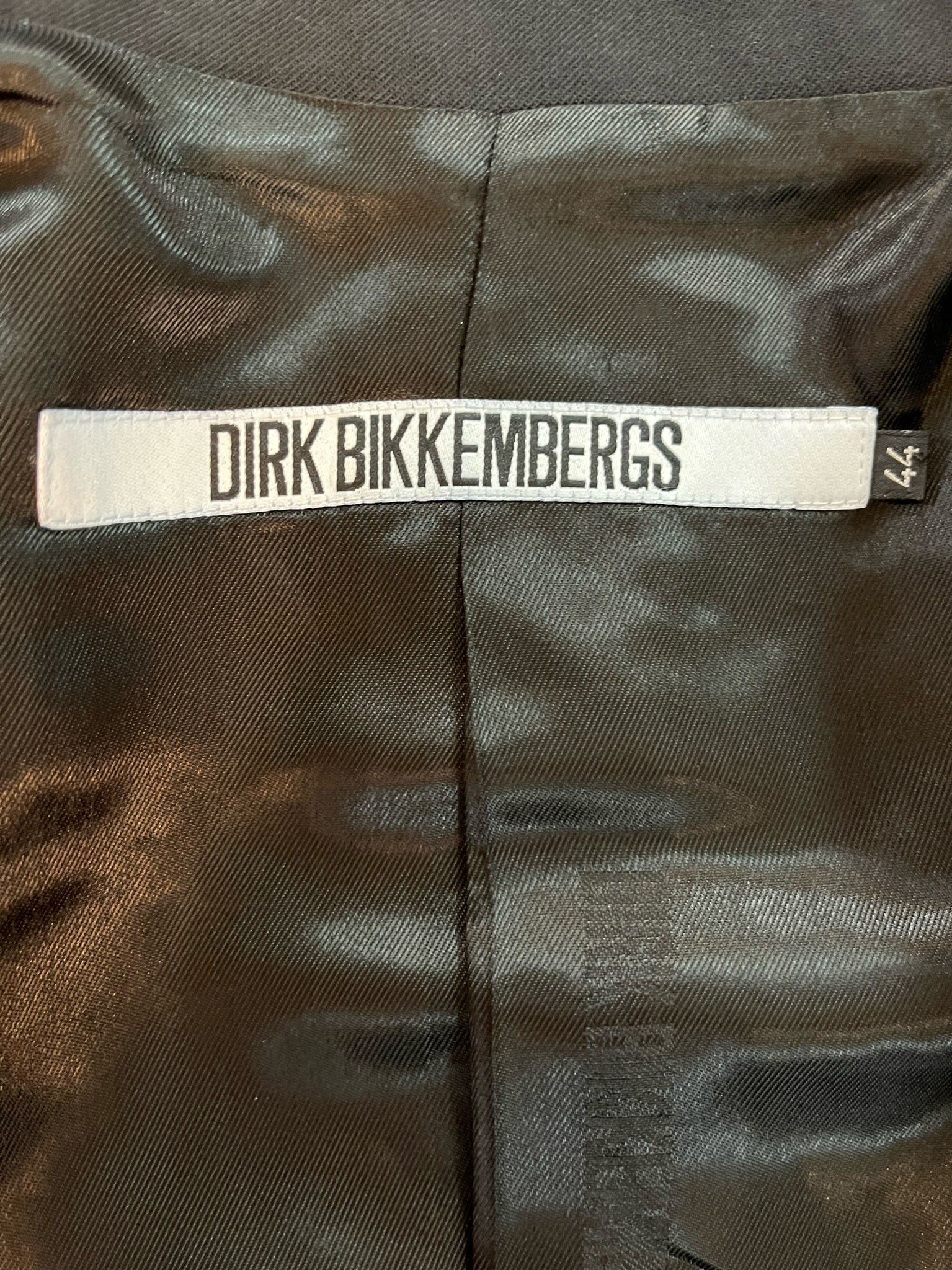 Dirk Bikkembergs Y2K Black Pant Suit with Zip Up Hem LABEL 7 of 7