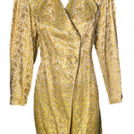 1930s Golden Lame Parrot Motif Coat FRONT PHOTO 1 OF 4