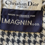 Christian Dior by Marc Bohan S/S 1962 Haute Couture Houndstooth Wool Dress with Belt LABEL PHOTO 5 OF 8