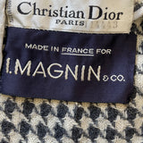 Christian Dior by Marc Bohan S/S 1962 Haute Couture Houndstooth Wool Dress with Belt LABEL PHOTO 5 OF 8