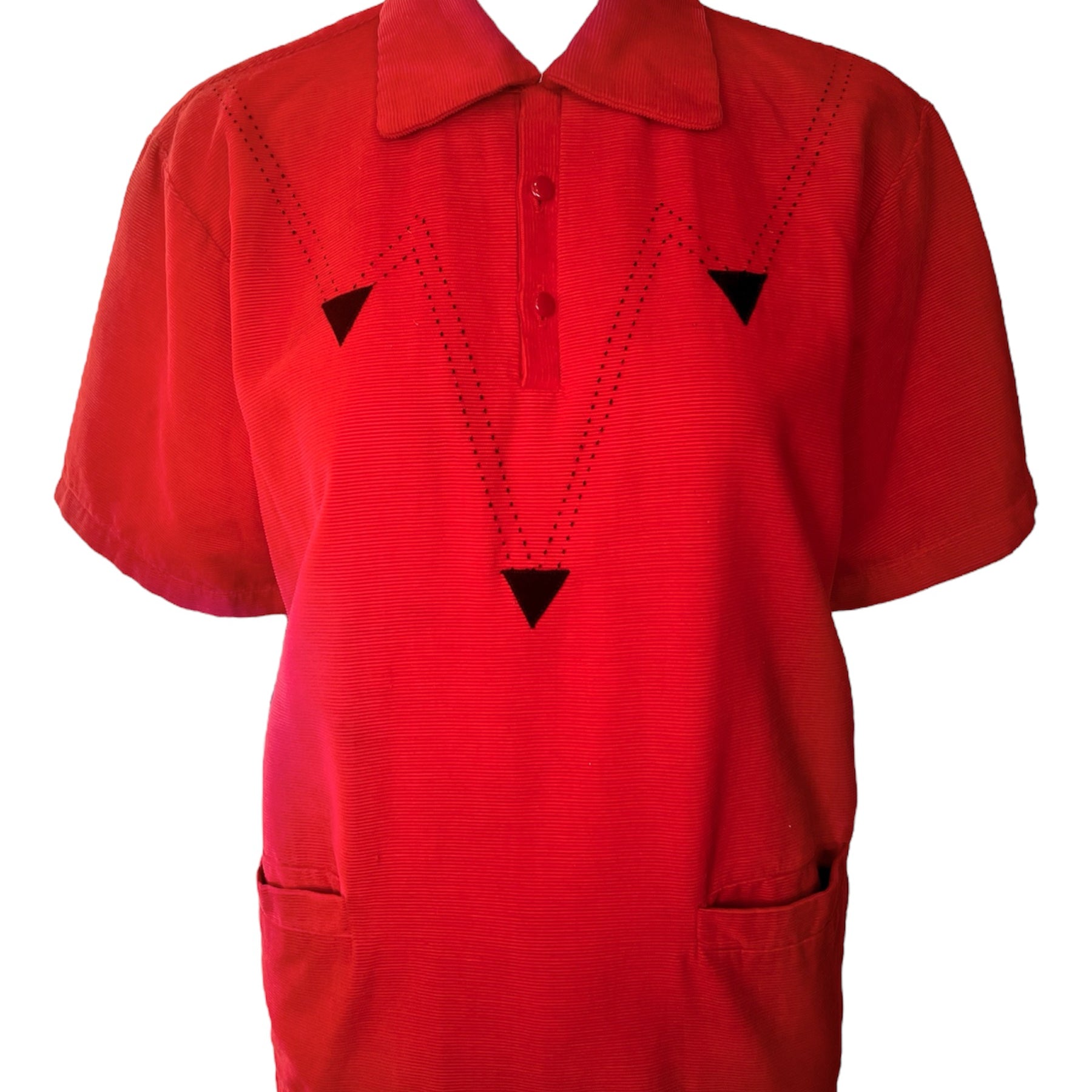 Maurice Holman 1950s Red Corduroy Shirt FRONT PHOTO 1 OF 4