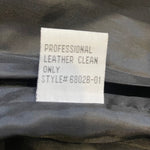 DIY Hand Painted Black Suede "Pet Friendly" Jacket CARE TAG 6 OF 7