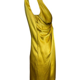 Lanvin Winter 2007 Golden Silk Ruched Mini Dress SIDE PHOTO 3 OF 5