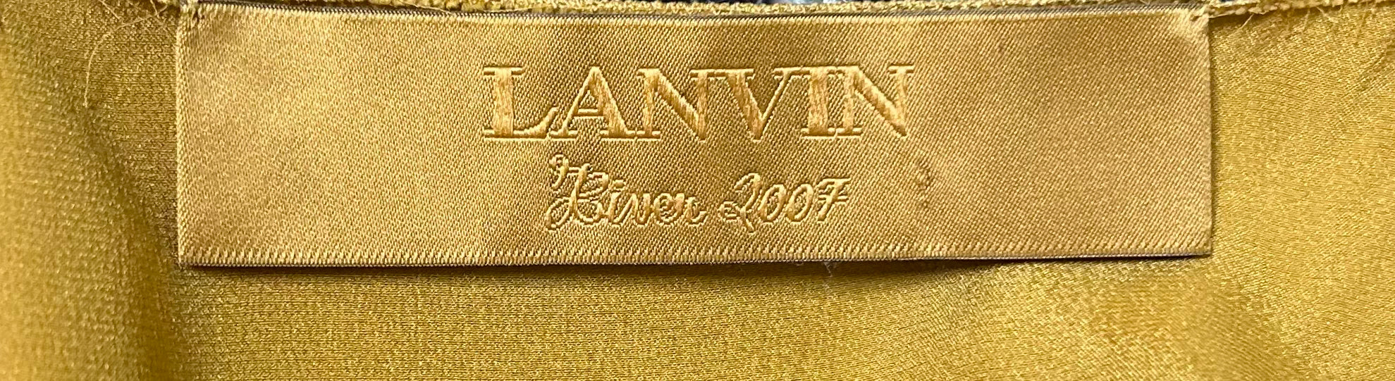 Lanvin Winter 2007 Golden Silk Ruched Mini Dress LABEL PHOTO 5 OF 5