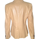  Loro Piana Beige Leather Jacket BACK PHOTO 3 OF 7