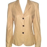  Loro Piana Beige Leather Jacket FRONT PHOTO 1 OF 7