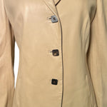  Loro Piana Beige Leather Jacket DETAIL PHOTO 4 OF 7