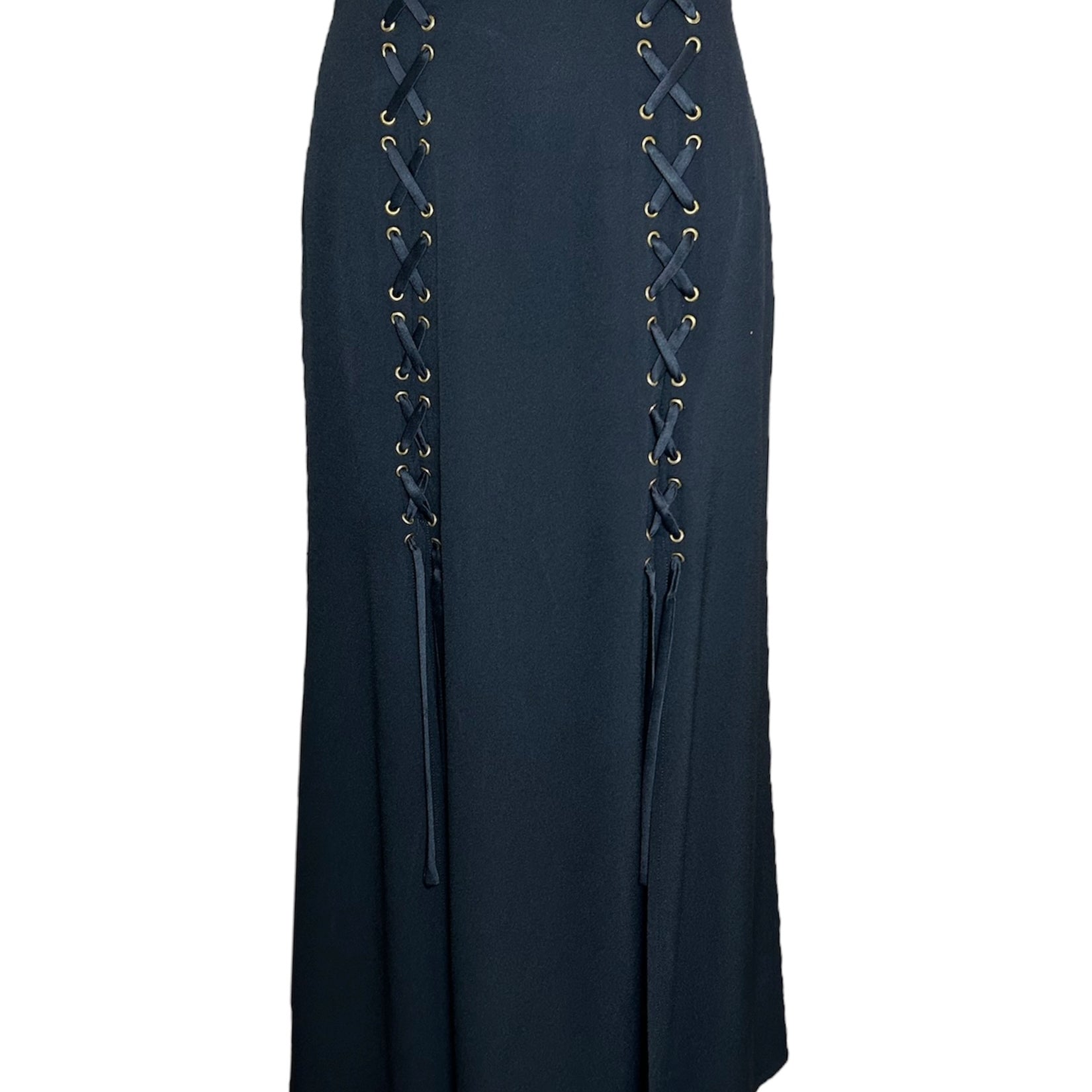 Moschino Cheap & Chic Lace-Up High Slit Maxi Skirt FRONT PHOTO 1 OF 6