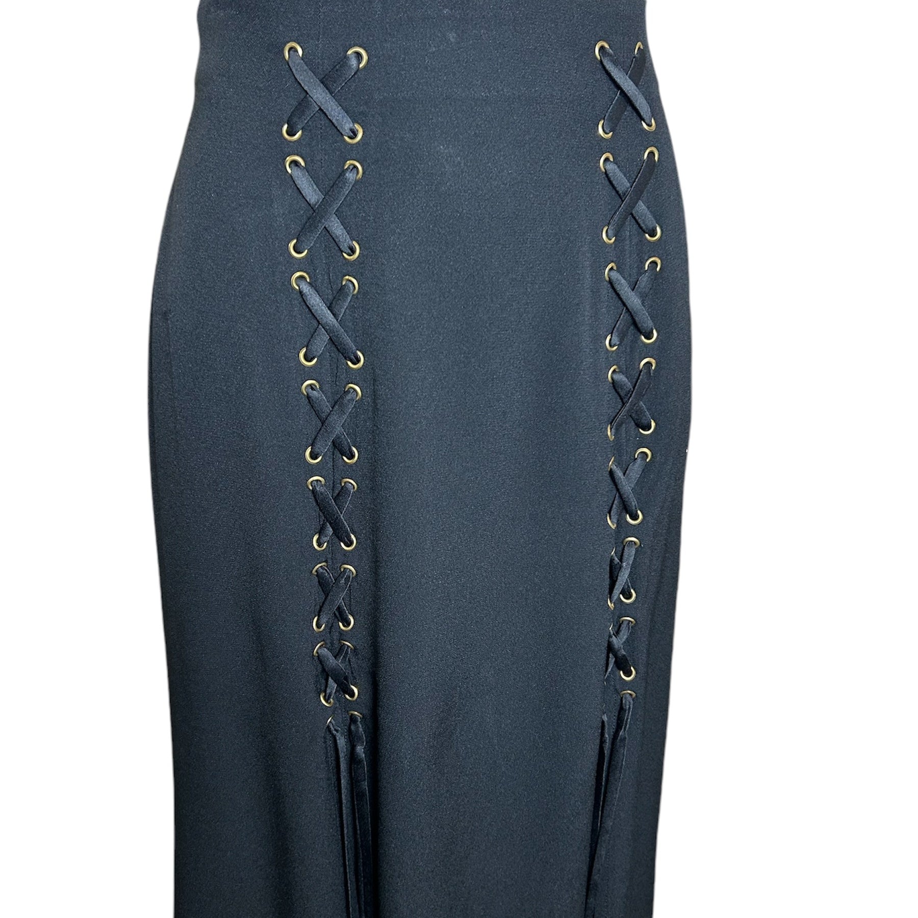 Moschino Cheap & Chic Lace-Up High Slit Maxi Skirt PROFILE PHOTO 2 OF 6