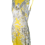 Roberto Cavalli Yellow Floral Dress with Snake Belt PROFILE PHOTO 2 OF 8