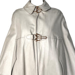 Bonnie Cashin for Sills Late Late 1960's Taupe Beige Leather Cape with Brass Hardware, top