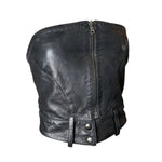 Montana Black Leather Bustier Zip Up with Snap Belt PROFILE PHOTO 2 OF 6
