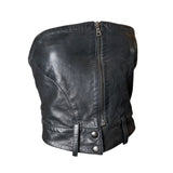 Montana Black Leather Bustier Zip Up with Snap Belt PROFILE PHOTO 2 OF 6
