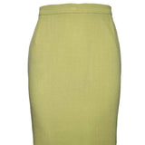  Christian Lacroix Avocado Green Double Breasted Skirt Suit Ensemble, NWT SKIRT FRONT 4/8