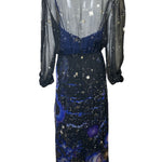  Paul-Louis Orrier 70s Galaxy Gown Chiffon Ensemble FULL ENSEMBLE BACK PHOTO 4 OF 7