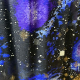  Paul-Louis Orrier 70s Galaxy Gown Chiffon Ensemble DETAIL OF GALAXY PHOTO 5 OF 7