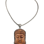 Tibetan Carved Buddha with Sterling Silver Necklace FULL PHOTO 1 OF 4