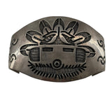 Hopi Kachina Sterling Silver Cuff Bracelet FRONT PHOTO 1 OF 4