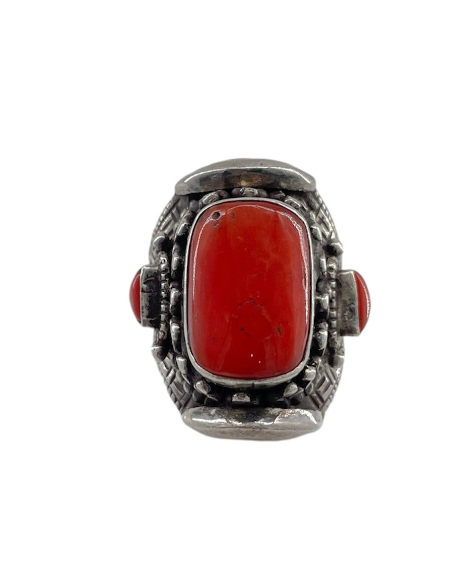 Tibetan Carnelian Ring Adjustable FRONT PHOTO 1 OF 3