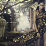 Donna Karan Spring 2012 Tribal Print Cross-Neck Dress AD PHOTO ADRIANA LIMA 7 OF 8