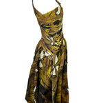 Donna Karan Spring 2012 Tribal Print Cross-Neck Dress SIDE PHOTO 3 OF 8