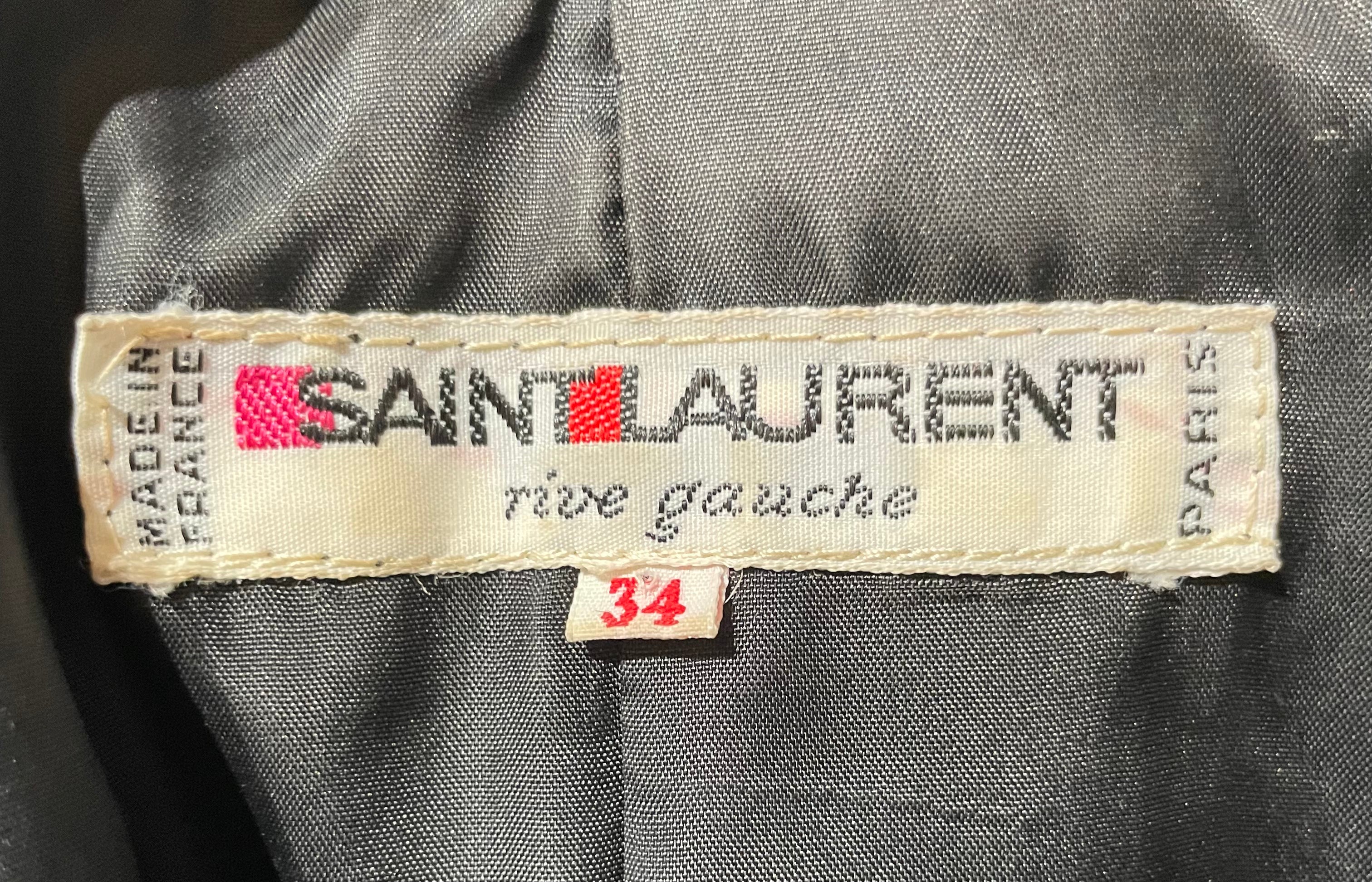 Saint Laurent 80s Black Coat Dress LABEL PHOTO 4 OF 4