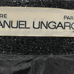 Emanuel Ungaro Couture 1970's Black Lurex Wrap Full Length Skirt LABEL 4/4