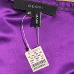  Gucci by Tom Ford S/S 2001 Runway Purple Satin Cargo Pocket Skirt, NWT LABRL + TAG 5/6