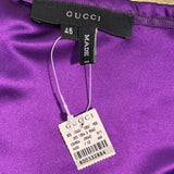  Gucci by Tom Ford S/S 2001 Runway Purple Satin Cargo Pocket Skirt, NWT LABRL + TAG 5/6