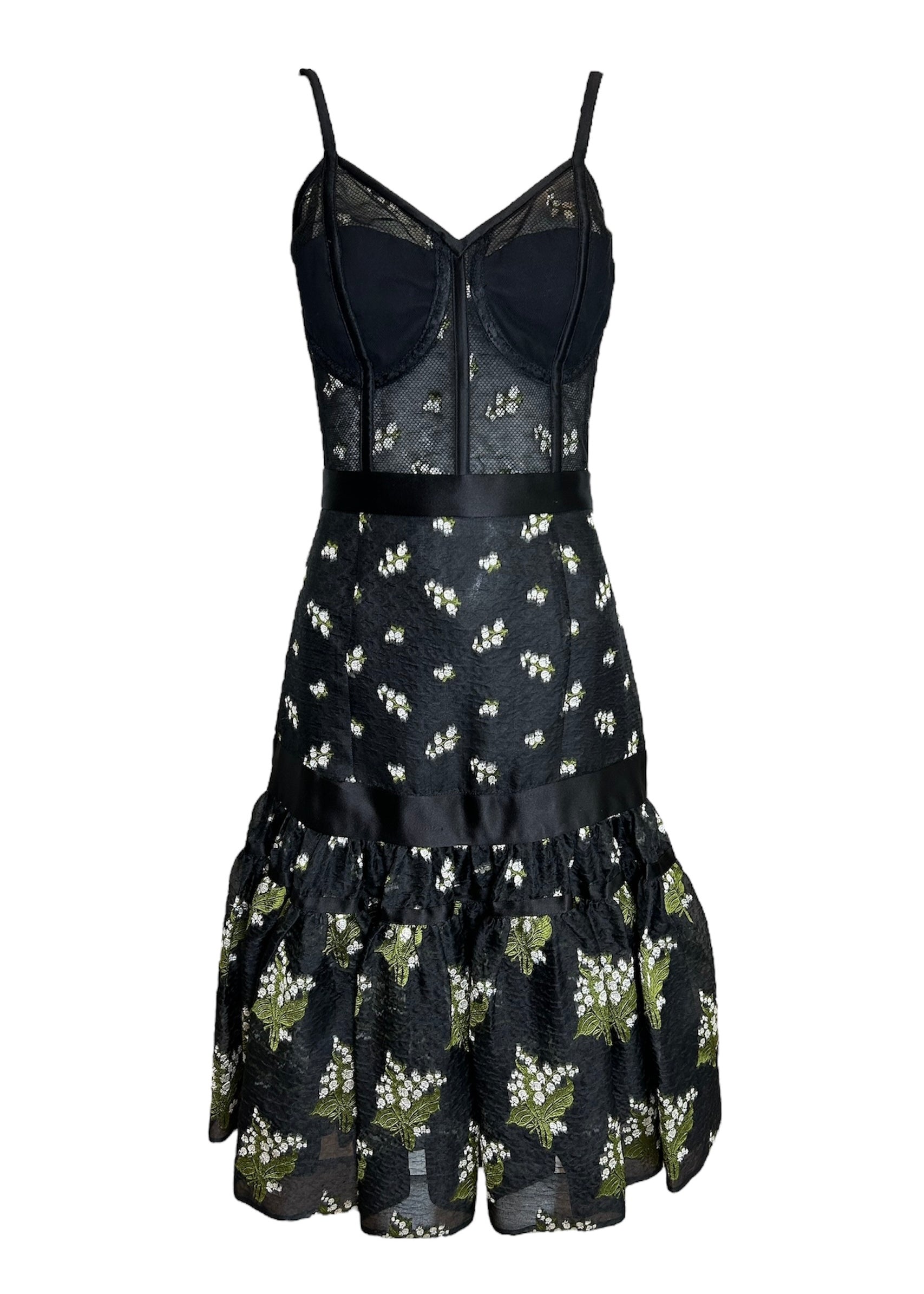 Alexander McQueen 2016 Resort Floral Reverse-Print Bustier Dress FRONT PHOTO 1 OF 7