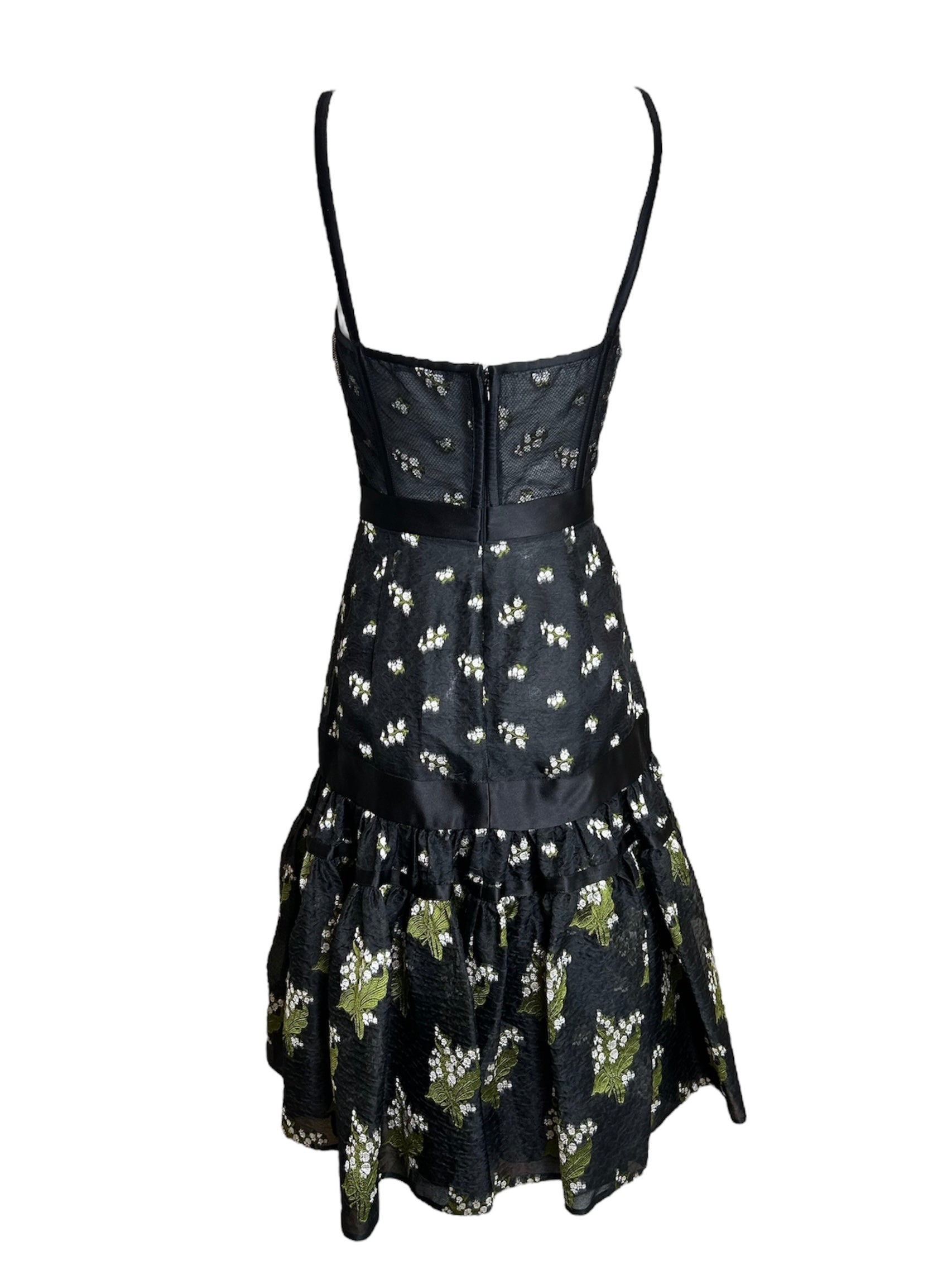 Alexander McQueen 2016 Resort Floral Reverse-Print Bustier Dress BACK PHOTO 5 OF 7