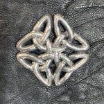 Ren Fair Custom Made Leather Vest Coat with Silver-Tone Celtic Shield Knot Buttons,button