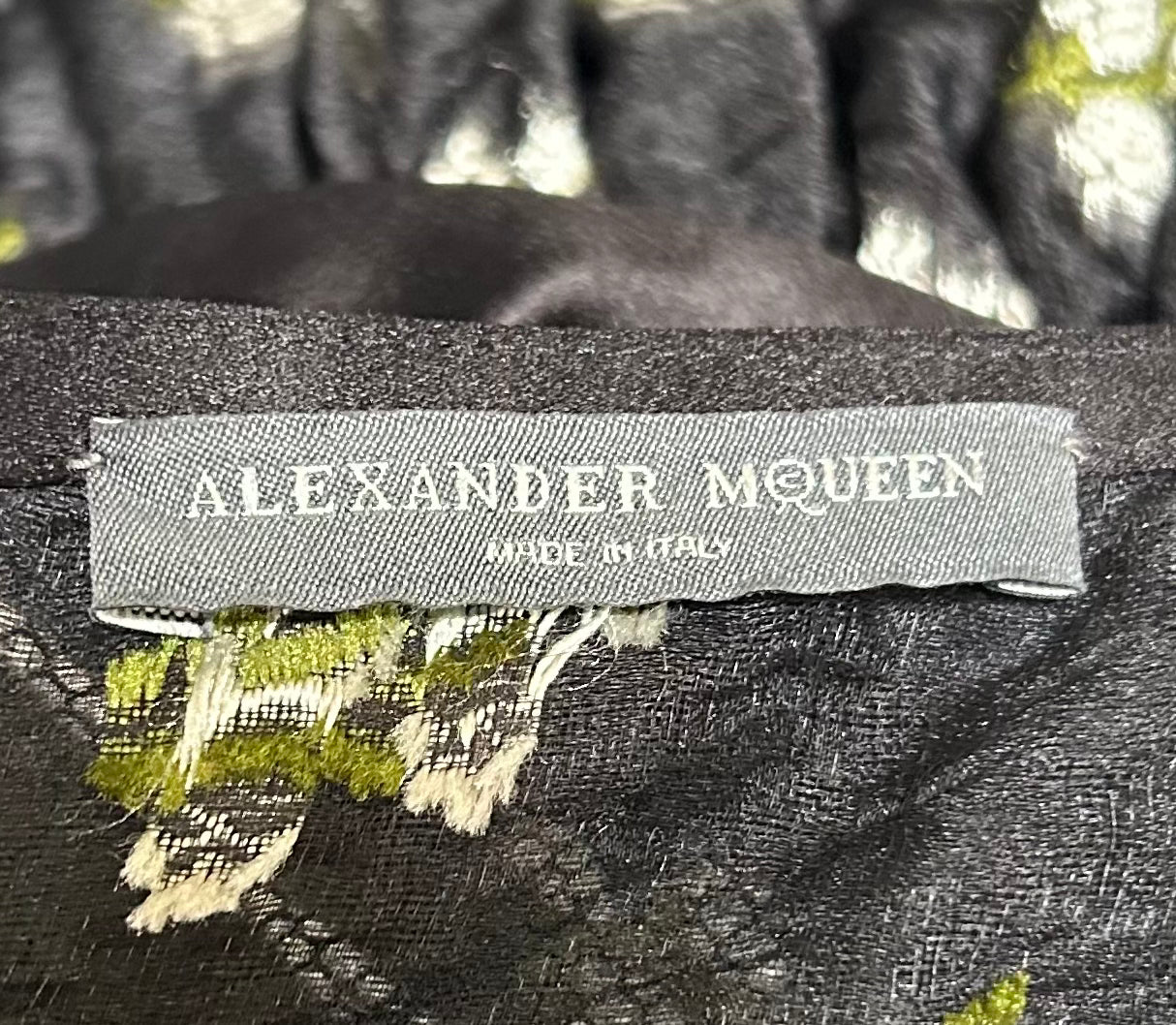 Alexander McQueen 2016 Resort Floral Reverse-Print Bustier Dress LABEL PHOTO 6 OF 7