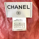 Chanel 1999 Pink Nubby Lightweight Double-Breasted Skirt Suit, label