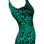 Dolce & Gabbana Green Leopard Silk and Lace Top, side