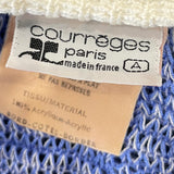 Courrèges Late 1970s/1980s Blue Space Dye Knit Dress, label