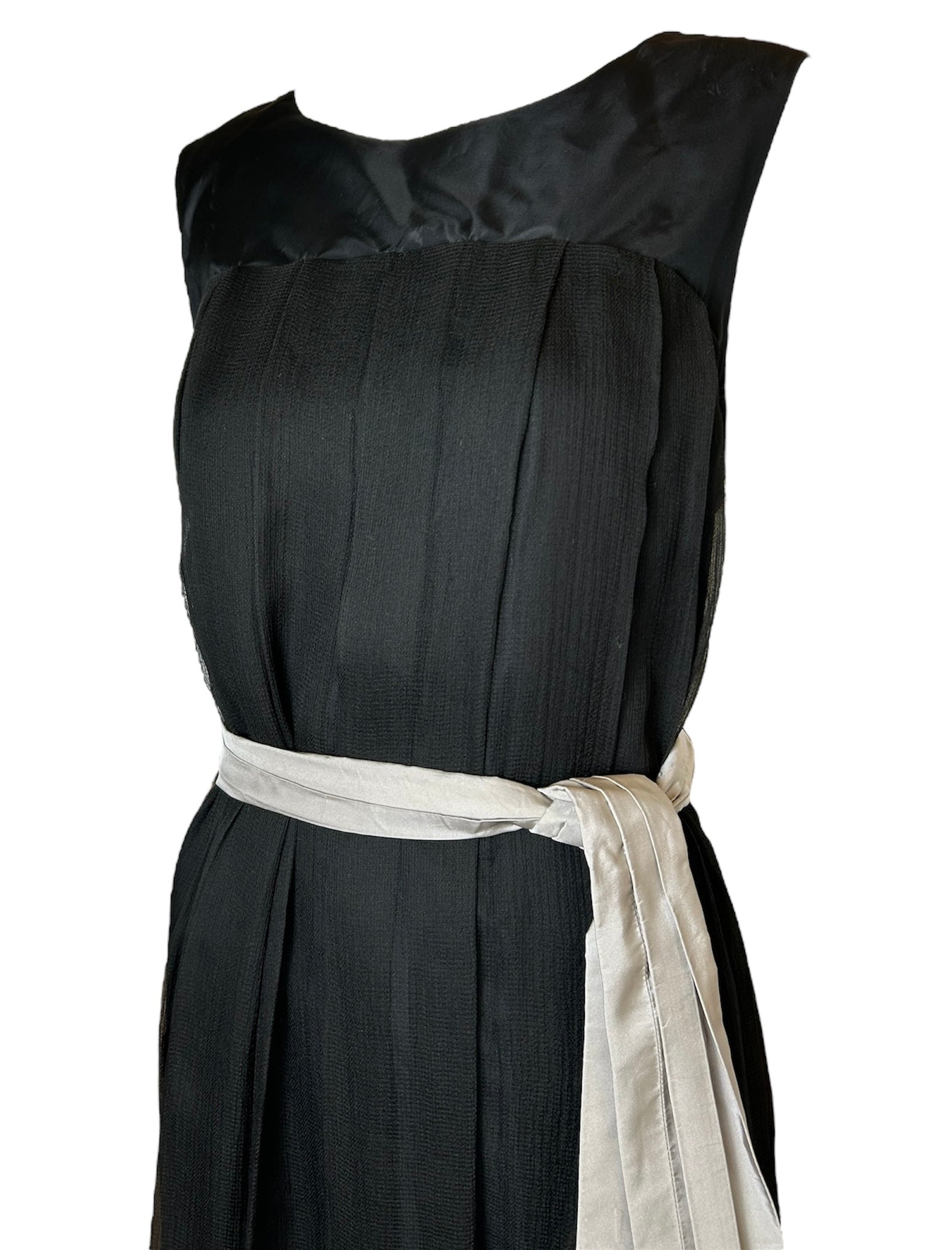 Chloé Silk Chiffon Cocktail Pleated Dress with Sash PROFILE PHOTO 2 OF 7