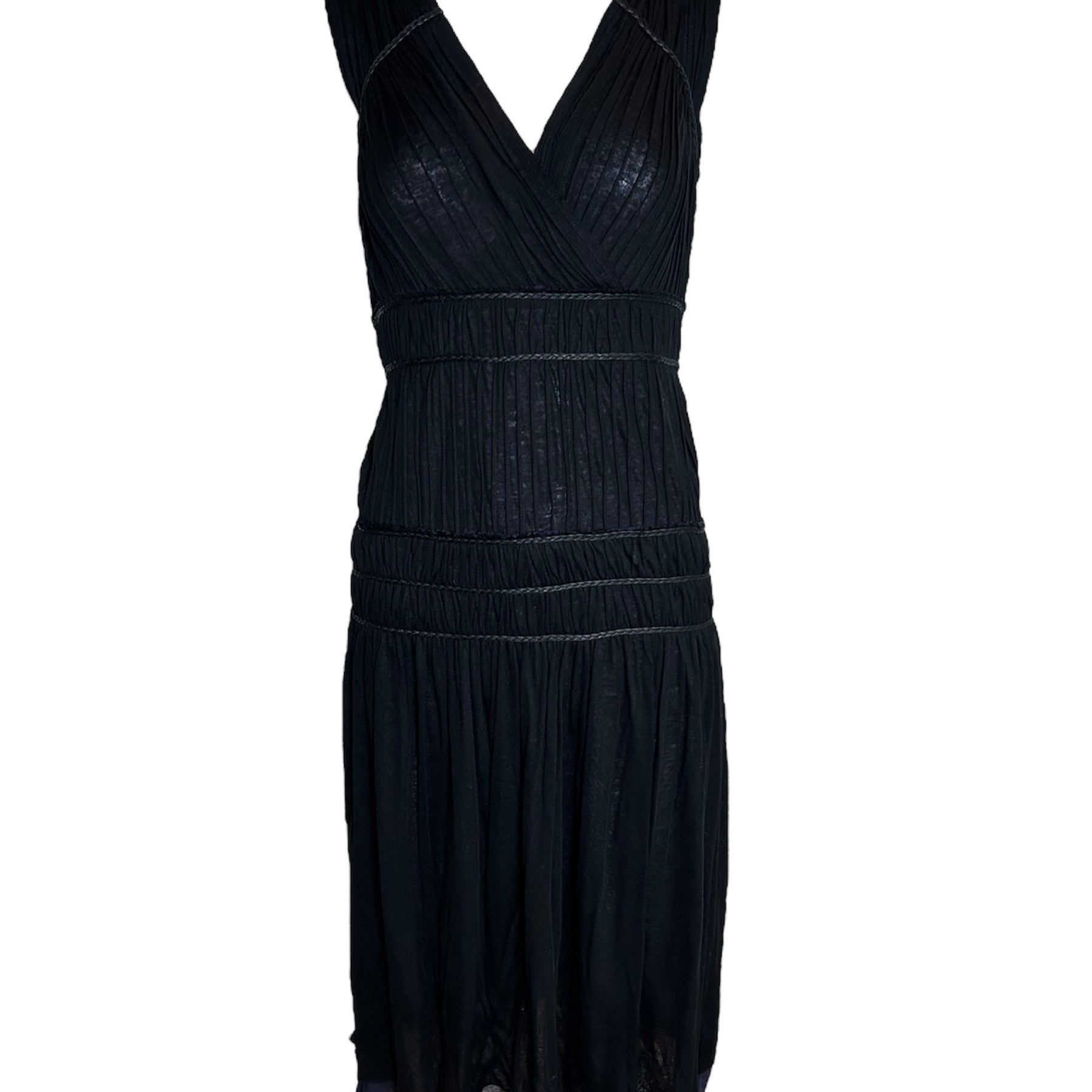  Issey Miyake Pleated Tiered Goddess Dress FRONT PHOTO 1 OF 5