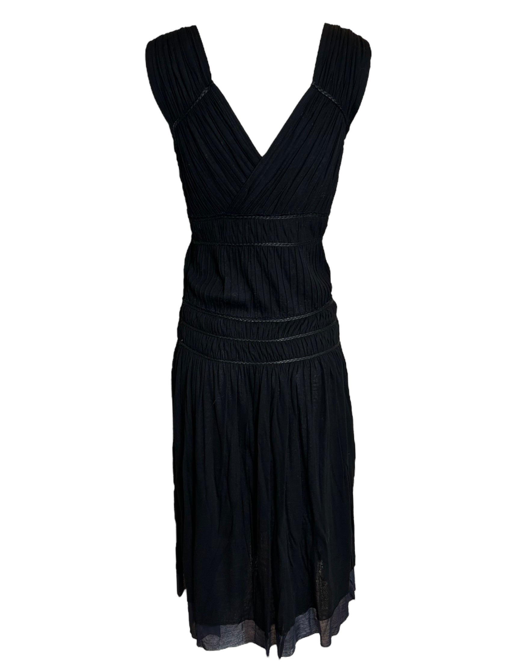  Issey Miyake Pleated Tiered Goddess Dress BACK PHOTO 4 OF 5