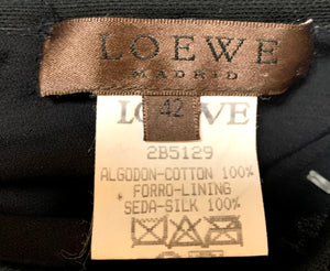 Loewe 2000s  Black  Glass Beaded Cocktail Skirt LABEL 5 of 5