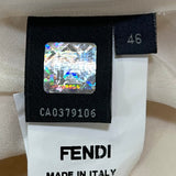 Fendi Eggshell Structured Reverse-Seam Shift Dress, label