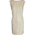 Fendi Eggshell Structured Reverse-Seam Shift Dress