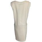 Fendi Eggshell Structured Reverse-Seam Shift Dress, back