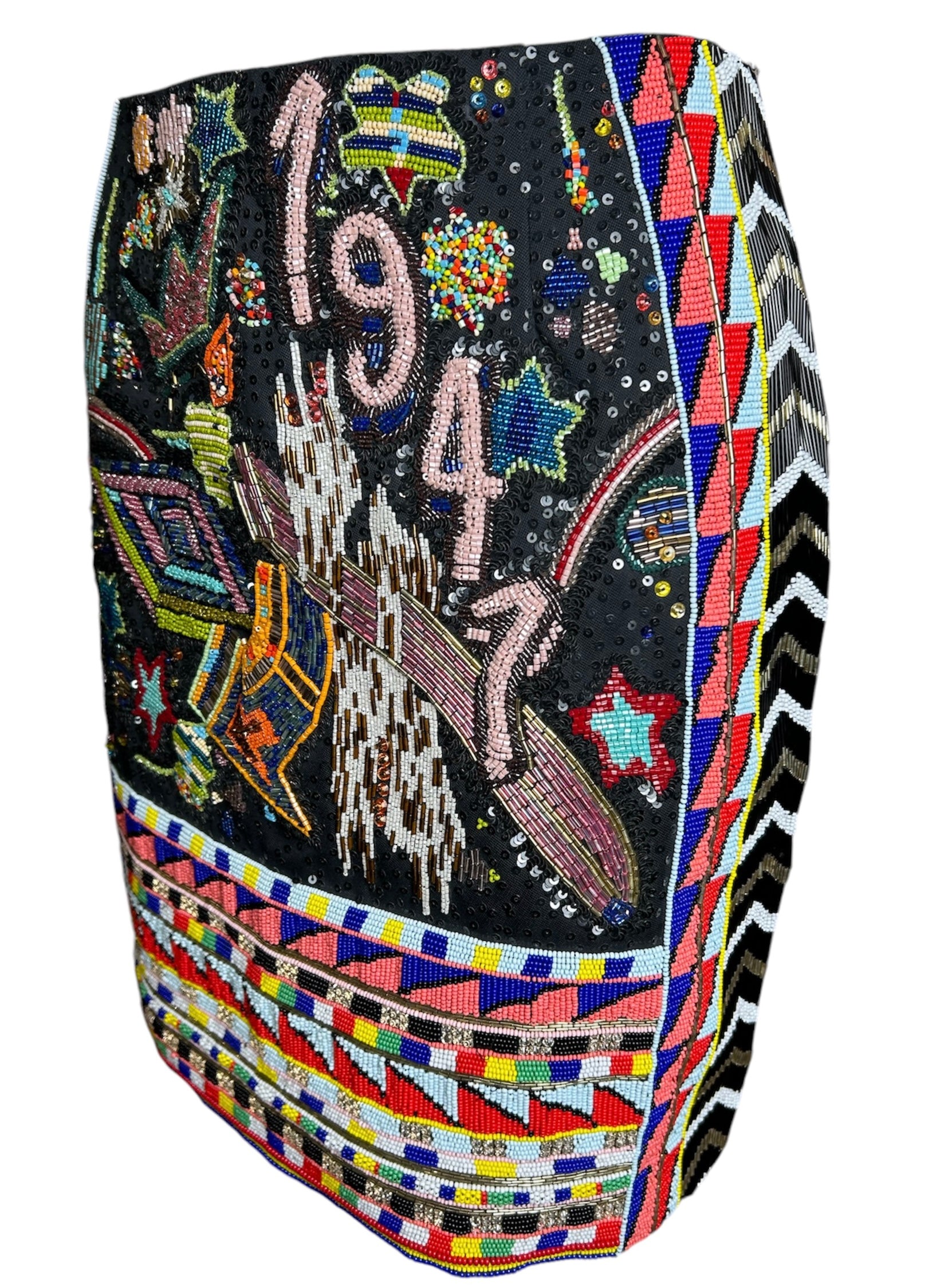 Emilio Pucci 2014 Heavily Beaded "1947" Skirt SIDE PHOTO PROFILE 3 OF 9