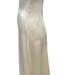  1930s Ivory Slipper Satin Bias Cut Bridal Ensemble GOWN SIDE 5 of 9